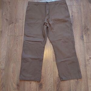 Men's Brown Tan Rustler Canvas Duck Pants 38 X 28